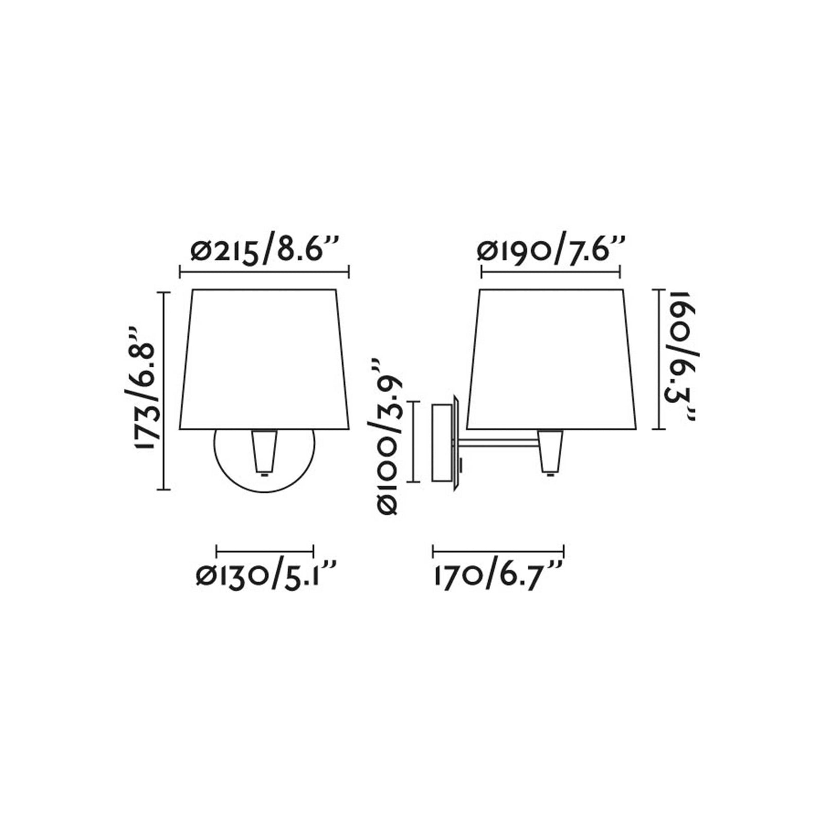 Nástenná lampa Faro Samba E27