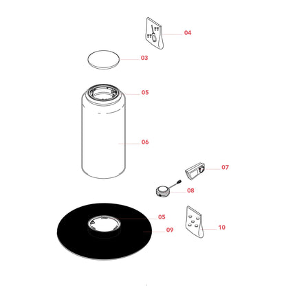 Flos Noctambule LED stojací skleněné svítidlo