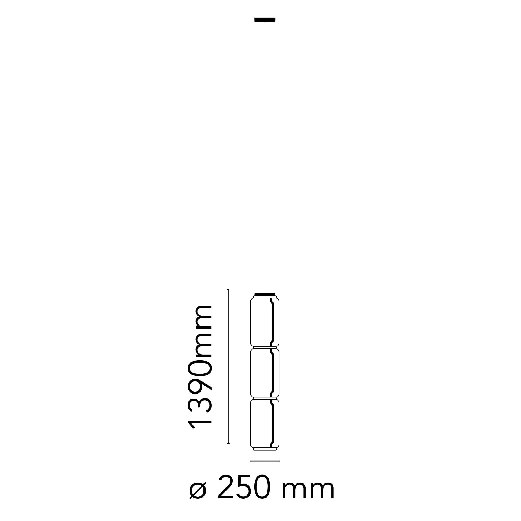Flos Noctambule LED závěsné skleněné svítidlo