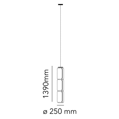 Flos Noctambule LED závěsné skleněné svítidlo