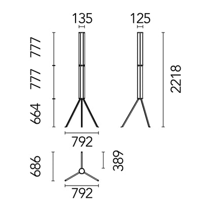 Flos SuperWire F LED stojací skleněné svítidlo