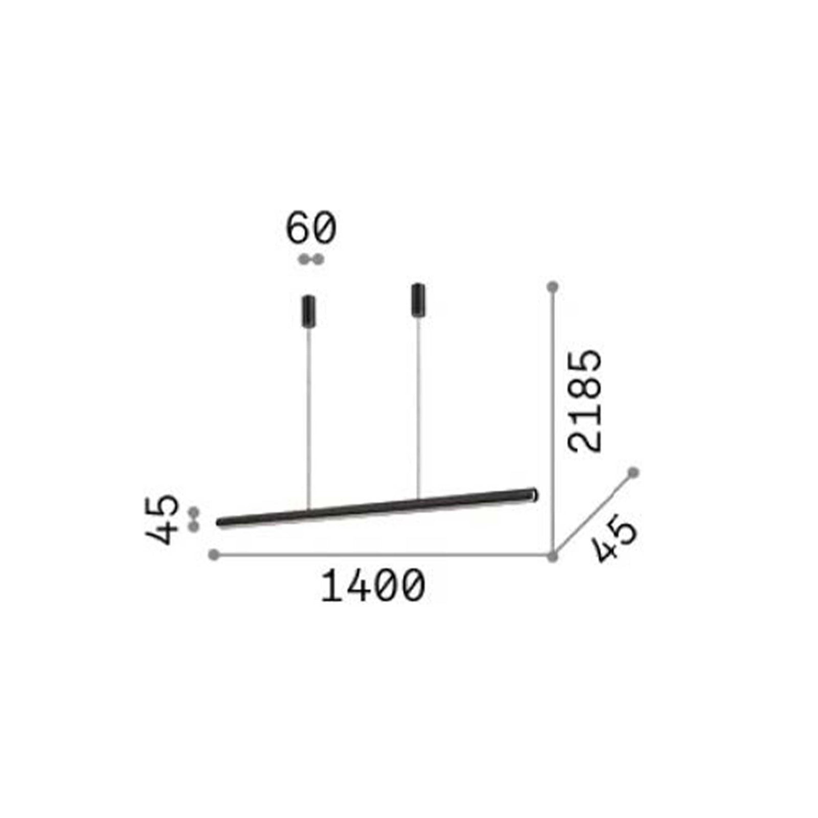 Ideal lux LED závesné lineárne svietidlo Dorica