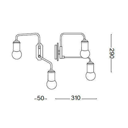 Nástenné svietidlo Ideal lux Newton E27