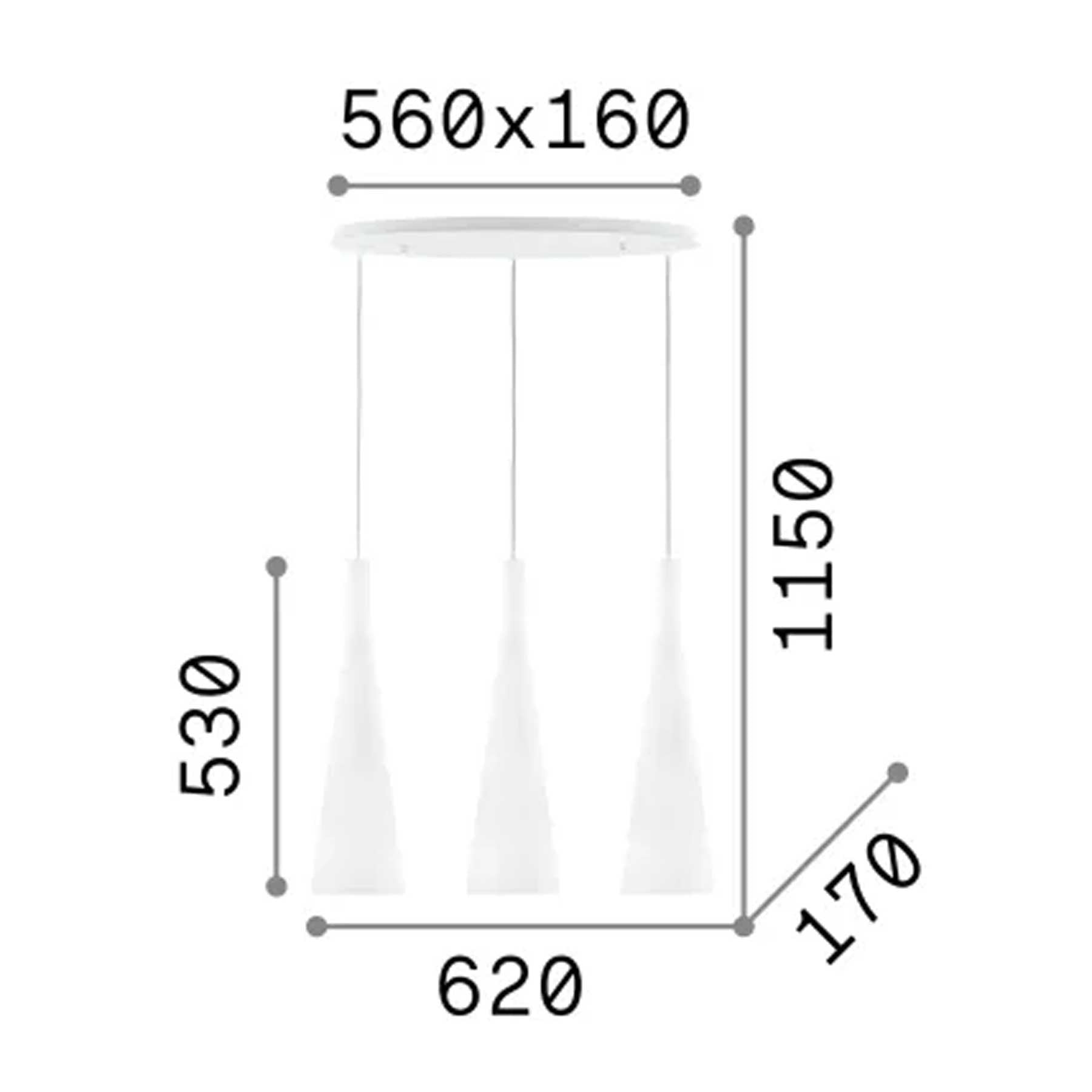 Ideal Lux Milk E27 závěsné skleněné svítidlo