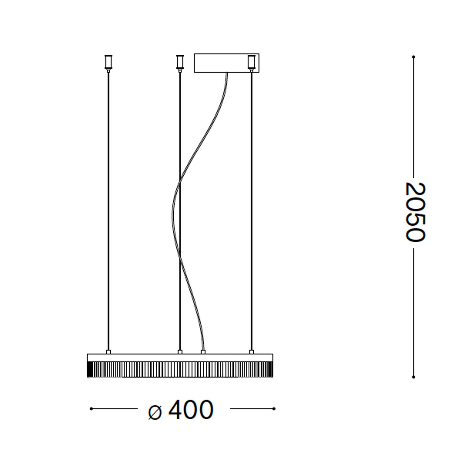 Okrúhle závesné svietidlo Ideal lux Crown LED