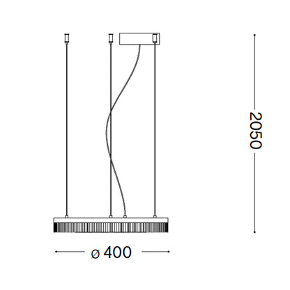 Okrúhle závesné svietidlo Ideal lux Crown LED