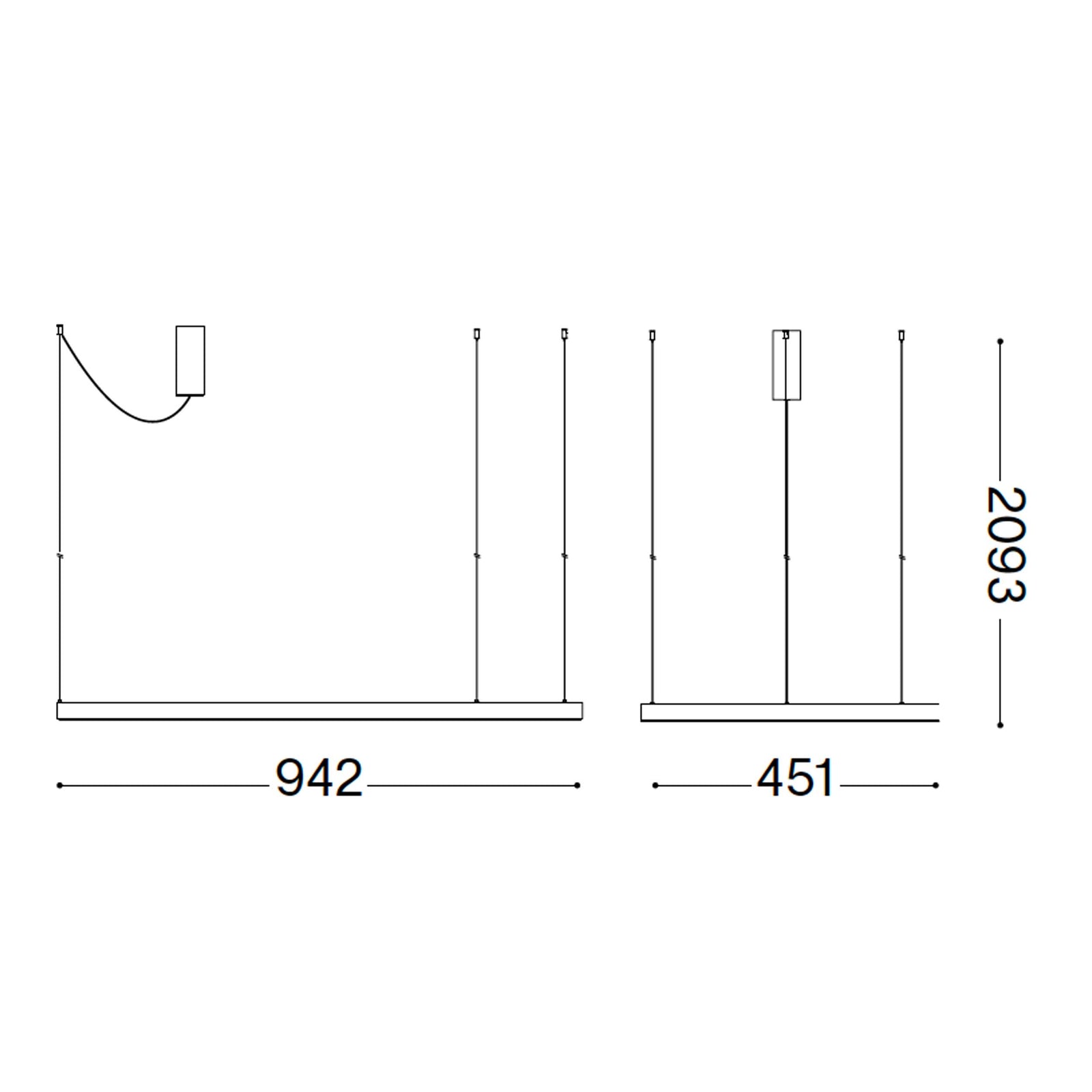 Závesné LED svietidlo Ideal lux Waves
