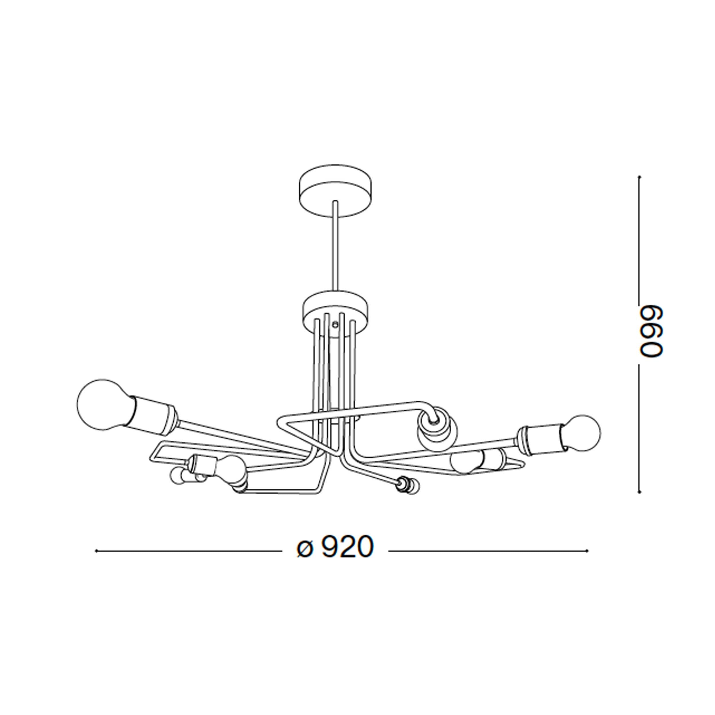 Ideal lux Triumph E27 závesné lineárne svietidlo