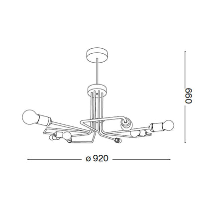 Ideal lux Triumph E27 závesné lineárne svietidlo