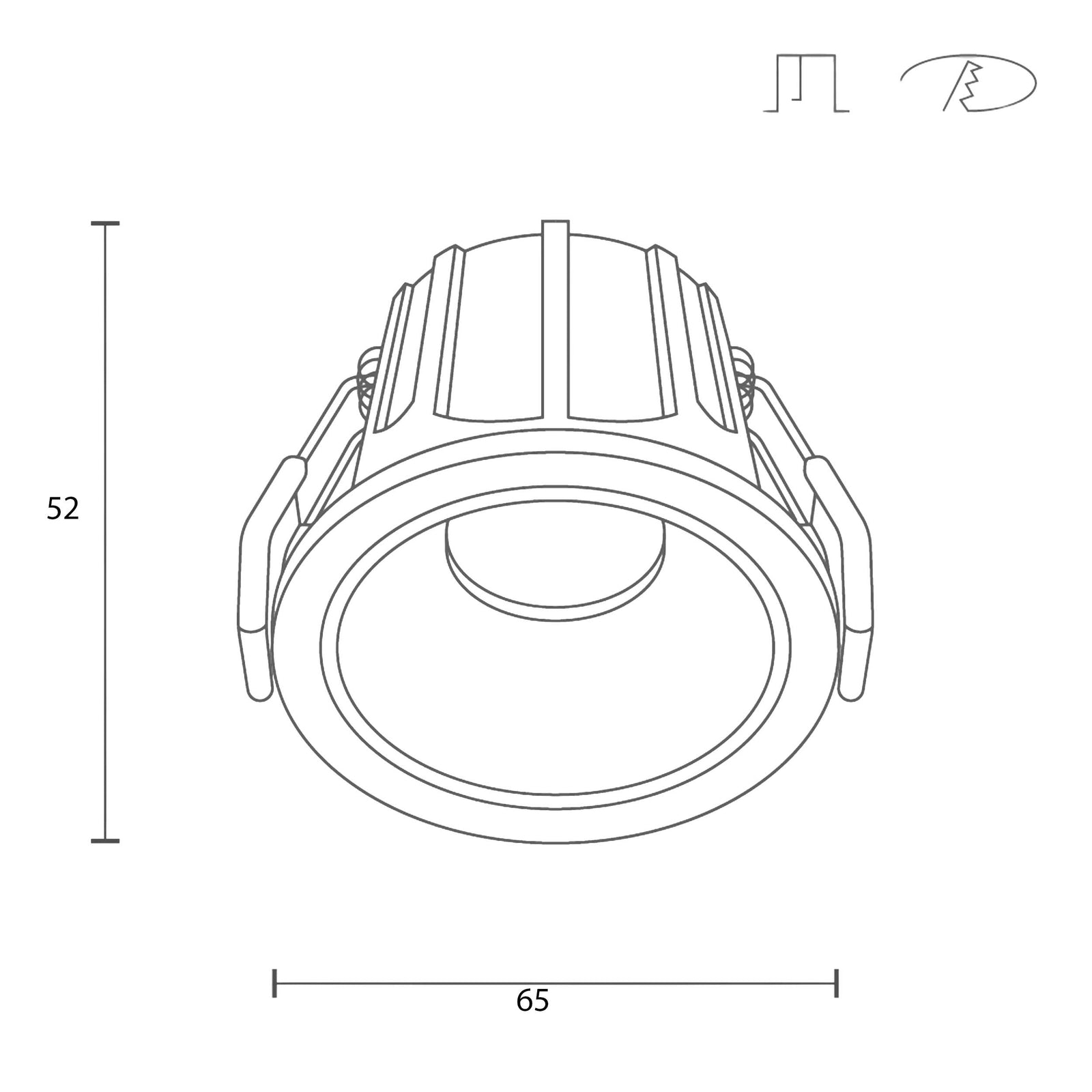 Maytoni downlight Alfa LED 36° zapustené kruhové svietidlo biele