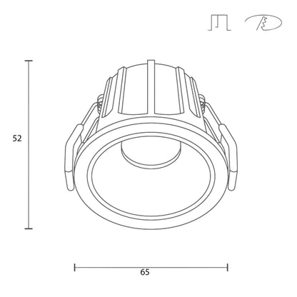 Maytoni downlight Alfa LED 36° zapustené kruhové svietidlo biele