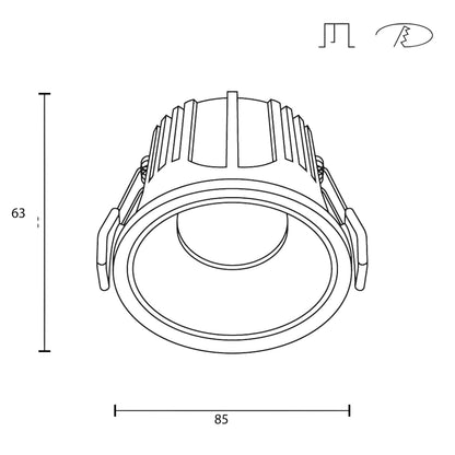 Maytoni downlight Alfa LED 36° zapustené kruhové svietidlo biele