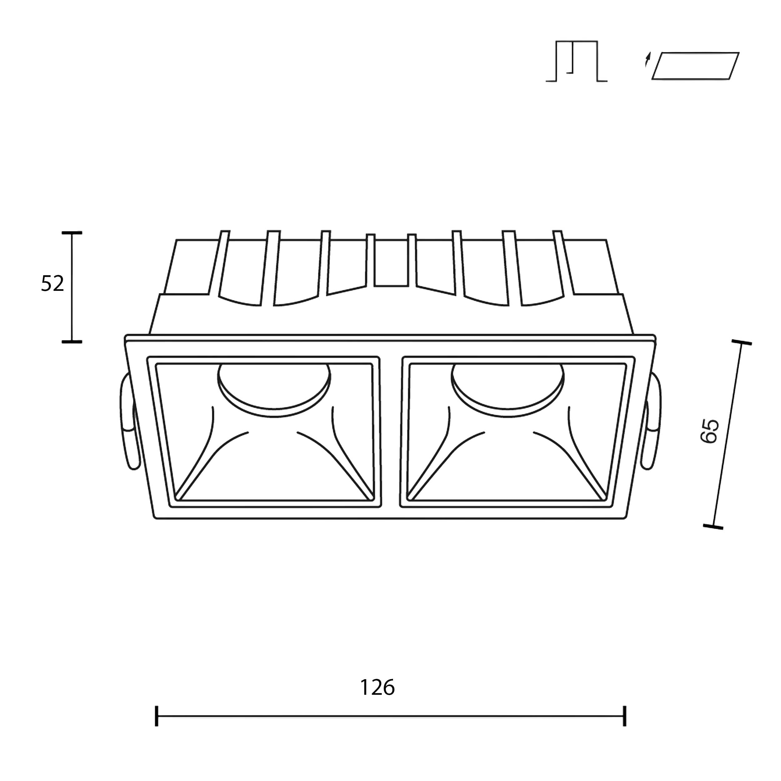 Maytoni downlight Alfa LED 10W 36° zapustené štvorcové svietidlo biele