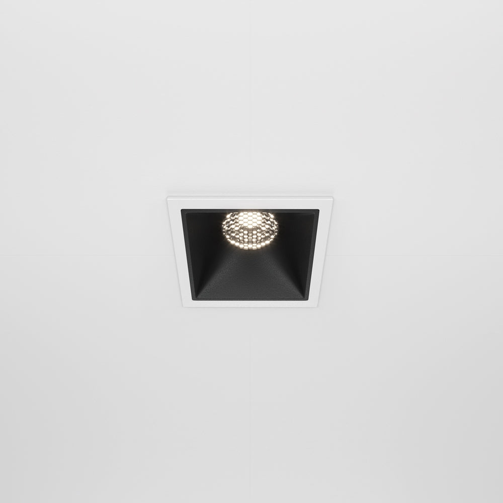 Maytoni downlight Alfa LED 10W 36° zapustiteľné štvorcové svietidlo čierne