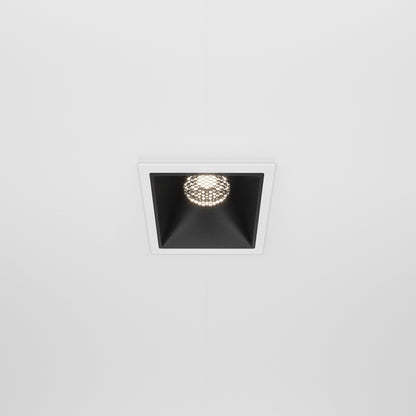 Maytoni downlight Alfa LED 10W 36° zapustiteľné štvorcové svietidlo čierne