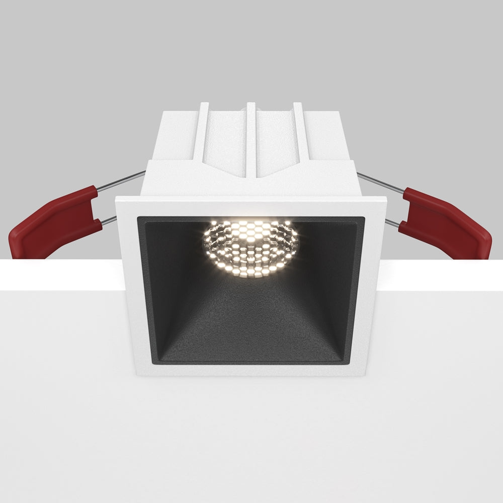 Maytoni downlight Alfa LED 10W 36° zapustiteľné štvorcové svietidlo čierne