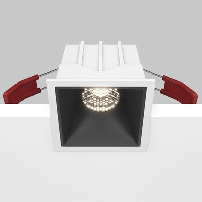 Maytoni downlight Alfa LED 10W 36° zapustiteľné štvorcové svietidlo čierne