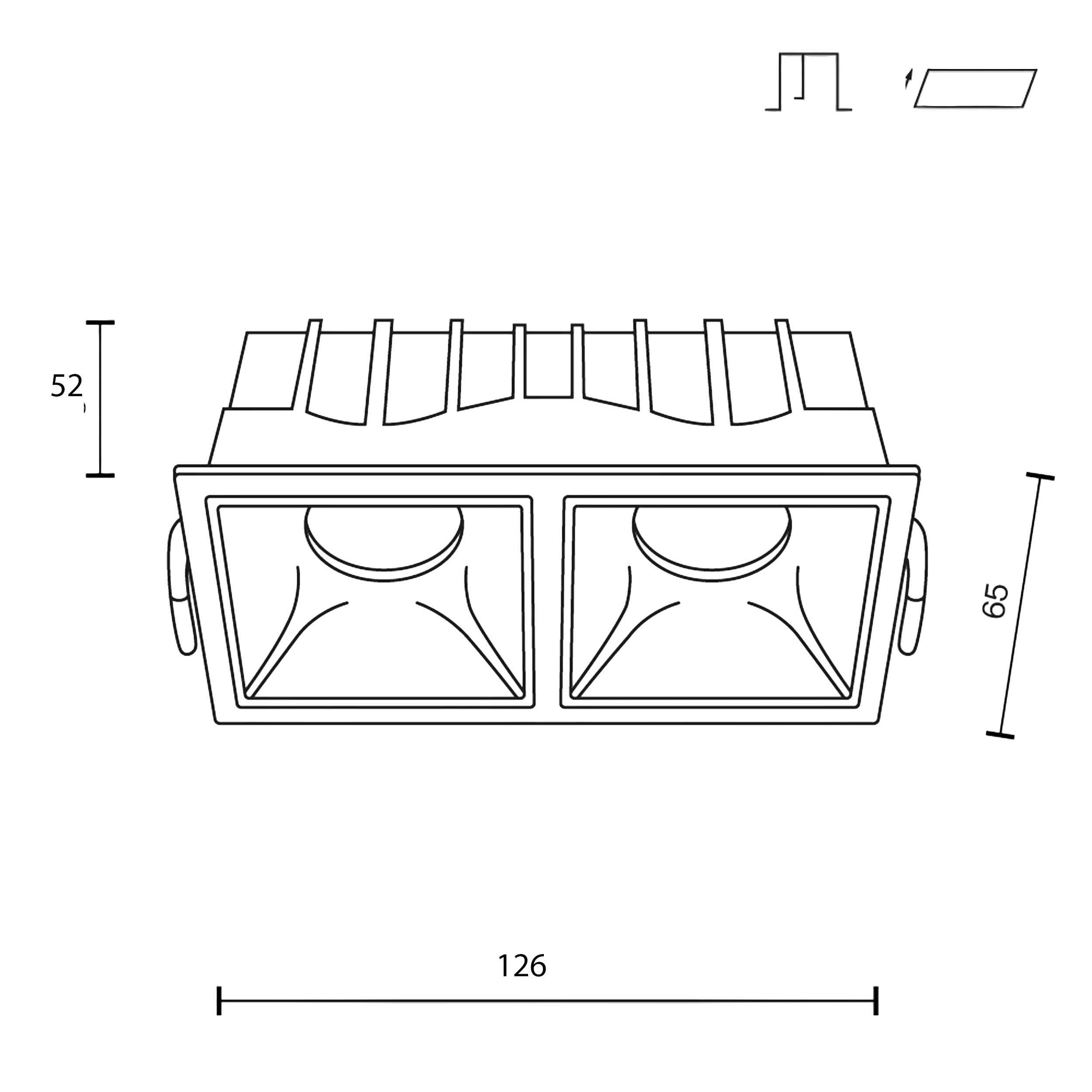 Maytoni downlight Alfa LED 10W 36° zapustené štvorcové svietidlo biele