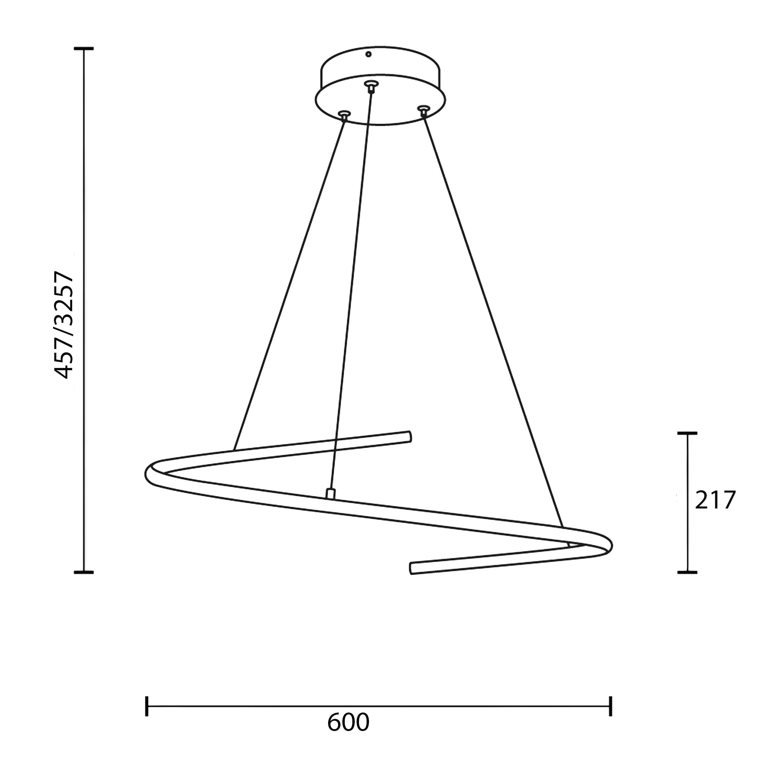 Maytoni Curve LED závesné svietidlo