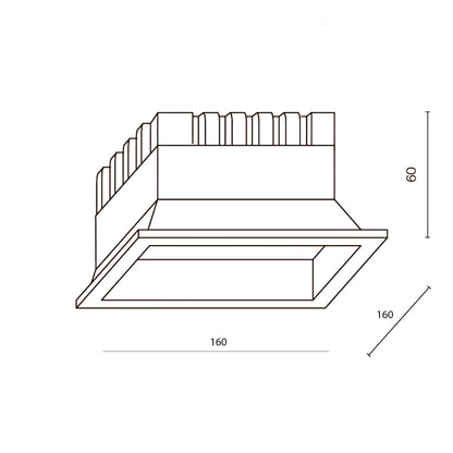 Maytoni downlight Okno LED 24W 120° zapustiteľné štvorcové svietidlo