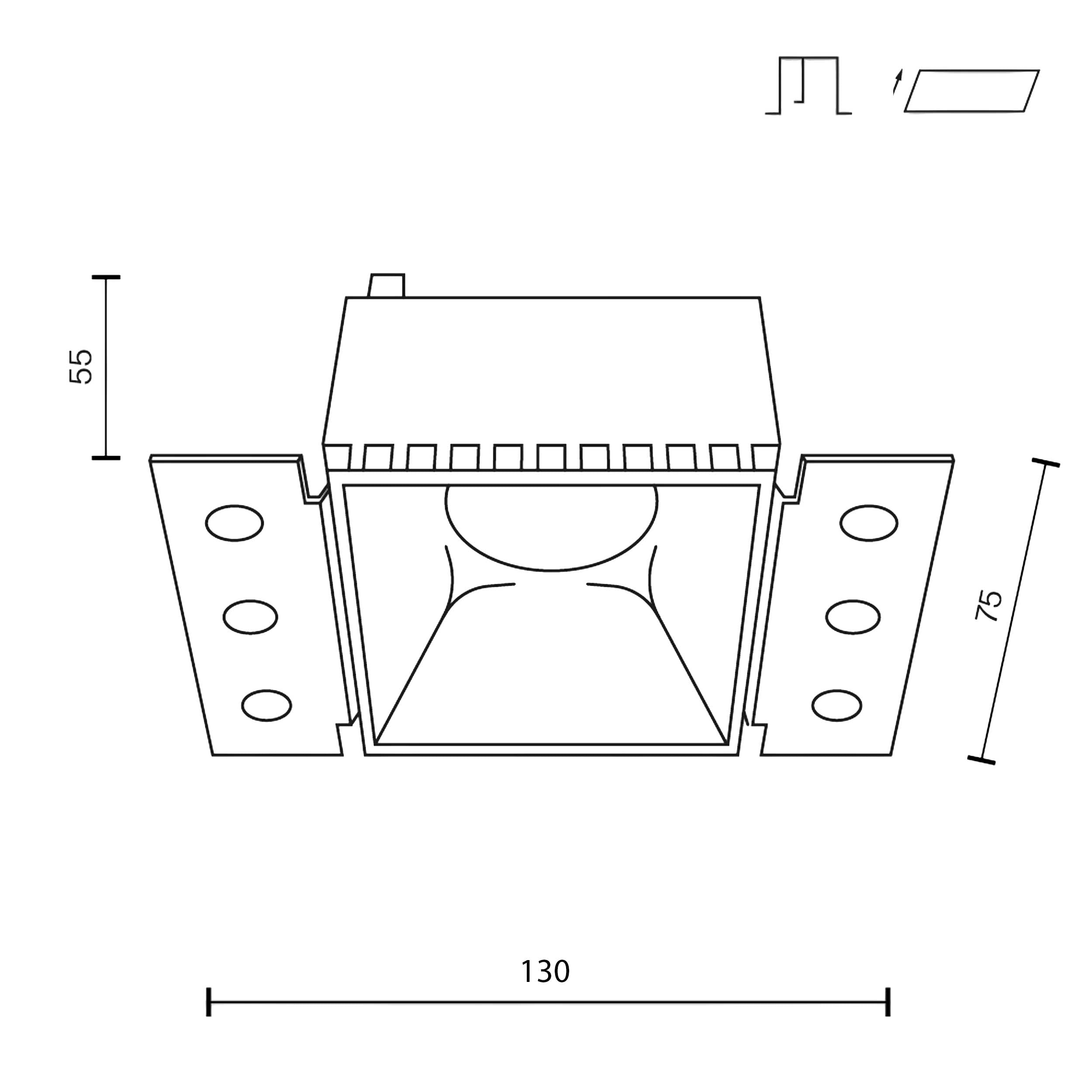 Maytoni downlight Share GU10 zapustené štvorcové svietidlo