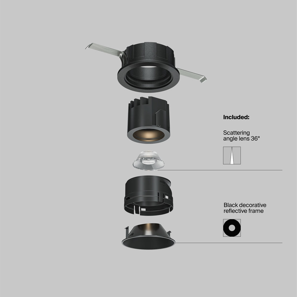 Maytoni downlight Wise LED 36° zapustené kruhové svietidlo