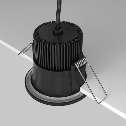 Maytoni downlight Zoom LED 60° zapustené kruhové svietidlo čierne