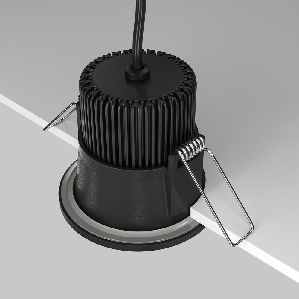 Maytoni downlight Zoom LED 60° zapustené kruhové svietidlo čierne