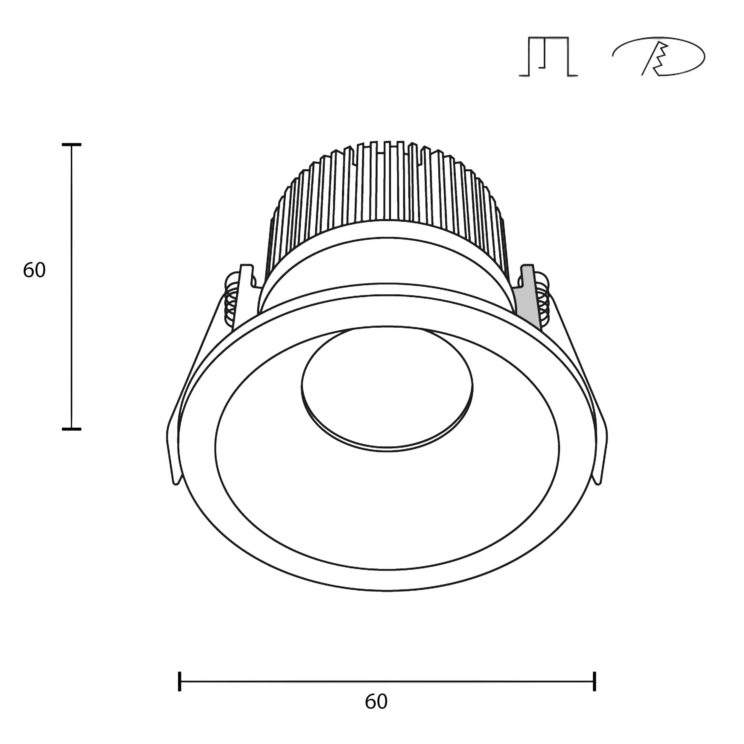 Maytoni downlight Zoom LED 60° zapustené kruhové svietidlo biele