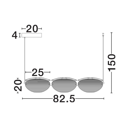 Nova Luce Noir LED závesné svietidlo podélné
