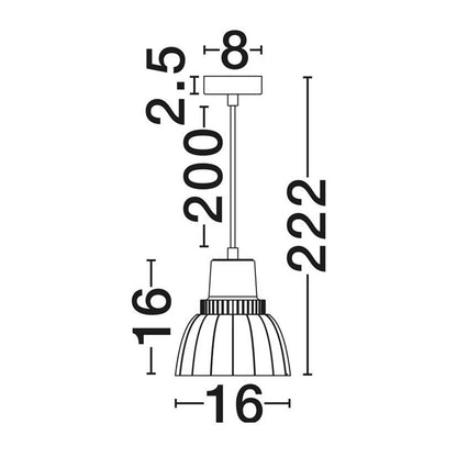 Nova Luce Picco E14 závesné svietidlo
