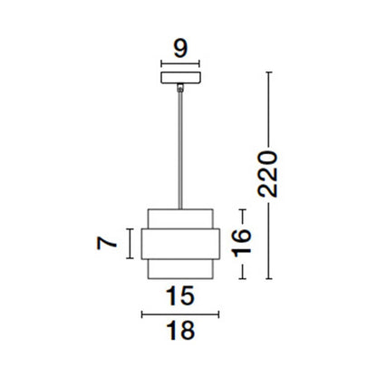 Nova Luce Sianna E27 sklenená závesná lampa