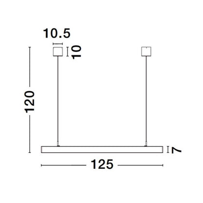 Nova Luce Elettra LED pendant linear light