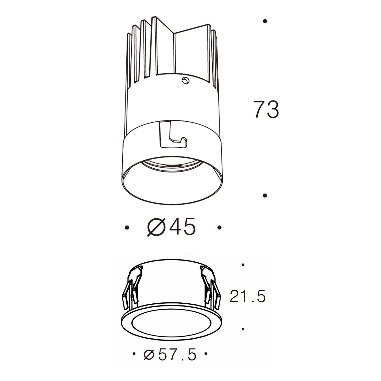 Orvo S LED zápustné svítidlo Ra>90