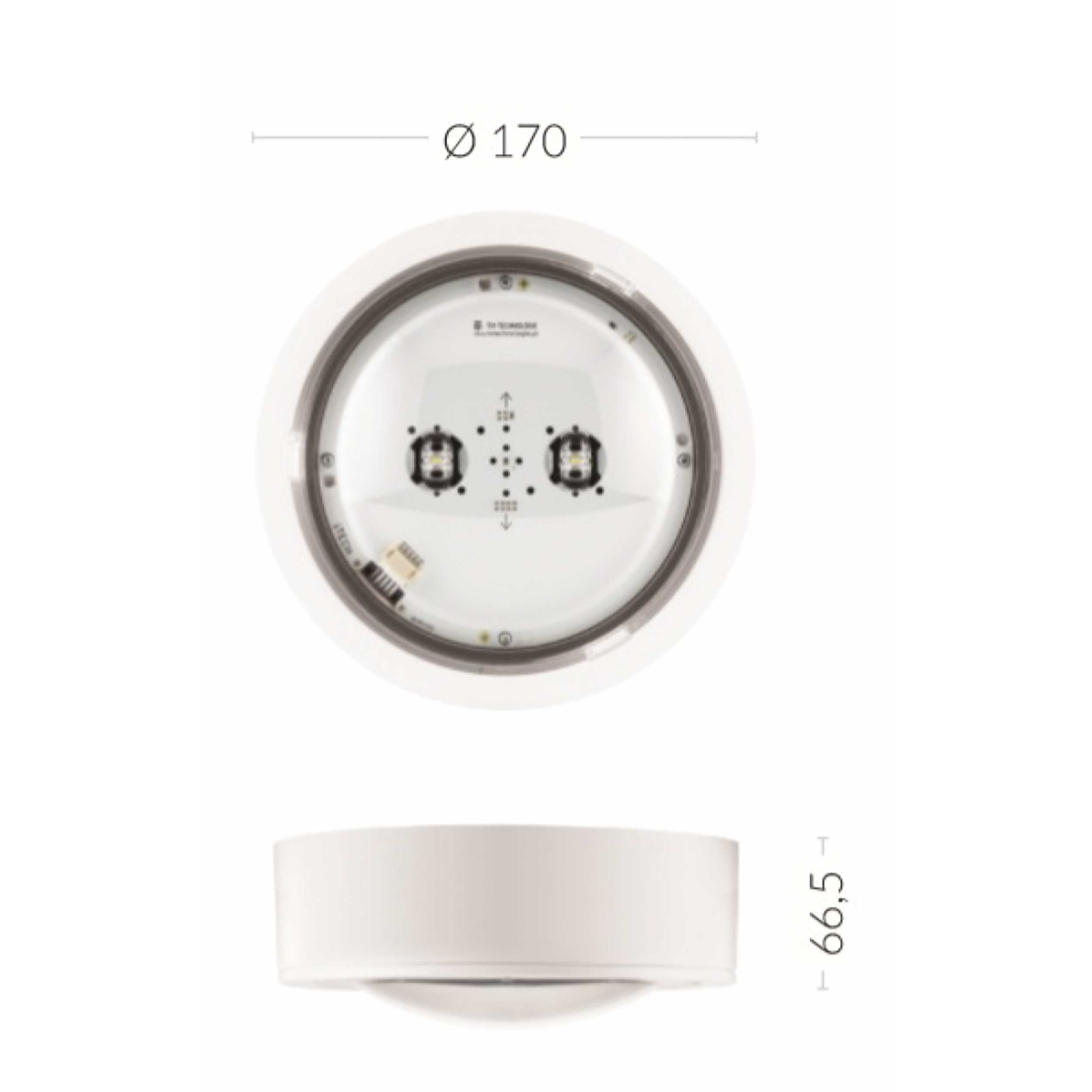TM.ITECH M5 105 M W protipanické núdzové osvetlenie IP65