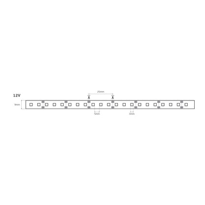 LED pásik 12 V CRI80 IP20 6000 K (5 m)