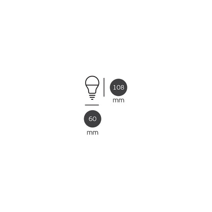 LED žiarovka VK Light Classic Plastic E27 ø60 9 W