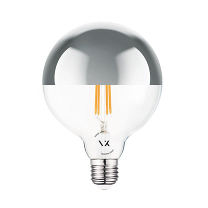 LED žiarovka VK Light Globo Filament Silver E27 ø125 2700K 7W, stmievateľná