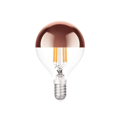 LED žiarovka VK Light Mini Globe Filament Pink Copper E14 2700K 4,5 W, stmievateľná