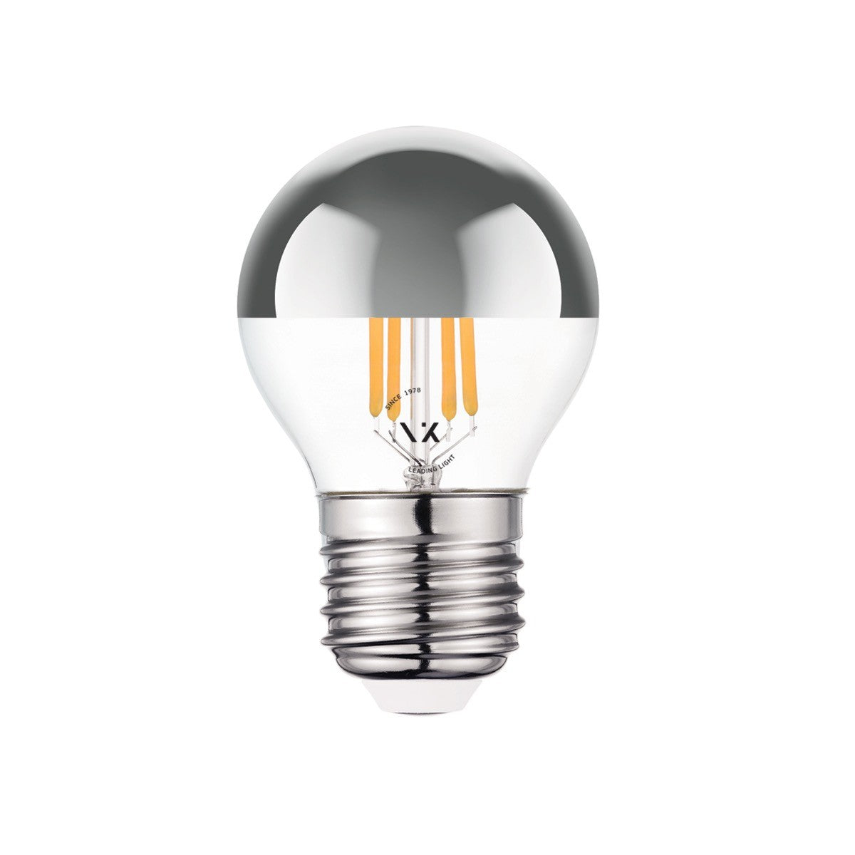 LED žiarovka VK Light Mini Globe Filament Silver E27 2700K 4,5 W, stmievateľná