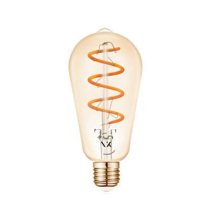 LED žiarovka VK Light Spiral Filament Amber ST64 E27 2200K 4,5 W, stmievateľná