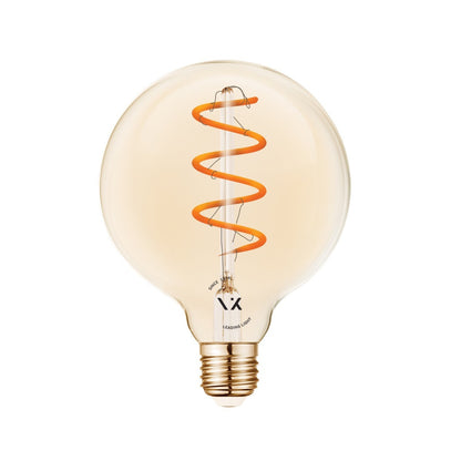 LED žiarovka VK Light Spiral Filament Amber-G95 E27 2200K 4,5 W, stmievateľná