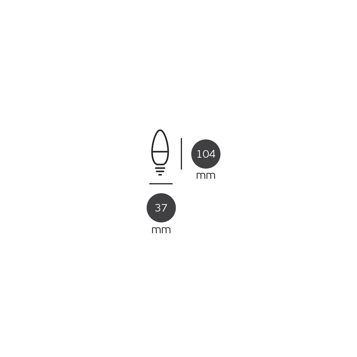 LED žiarovka VK Light Candle Plastic E14 9 W