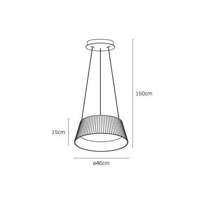 VK Light Aelia Wood LED závesné svietidlo