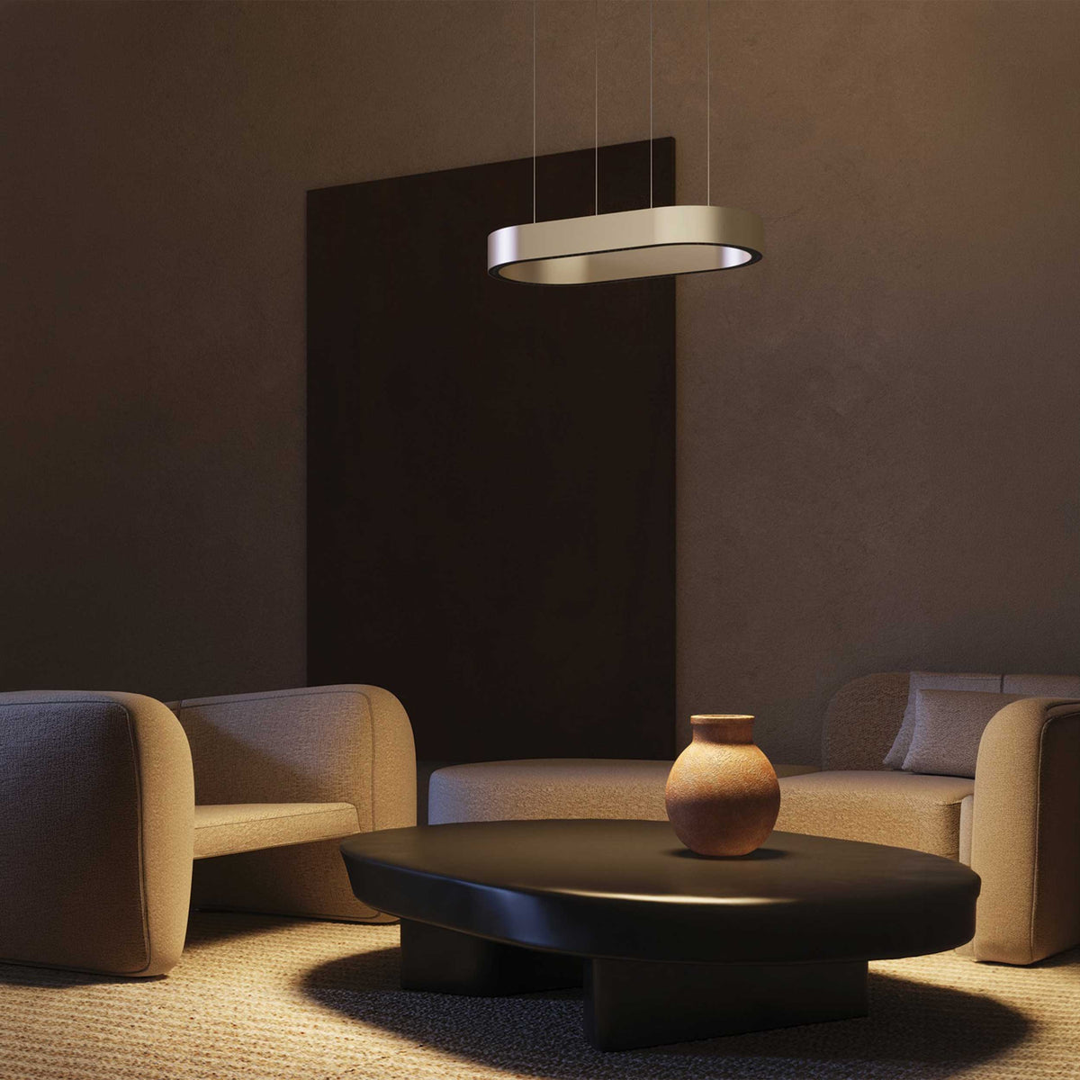 VK Light Aria LED závesné svietidlo oválne