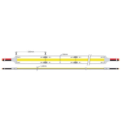 COB LED pásik 24 V CRI90 IP20 (5 m)