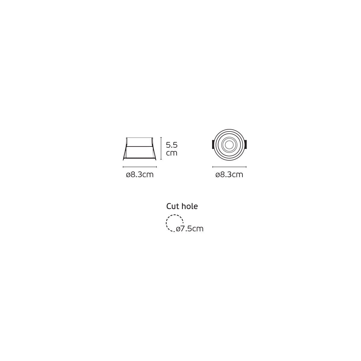 VK Light Celeno LED zapustené svietidlo IP65