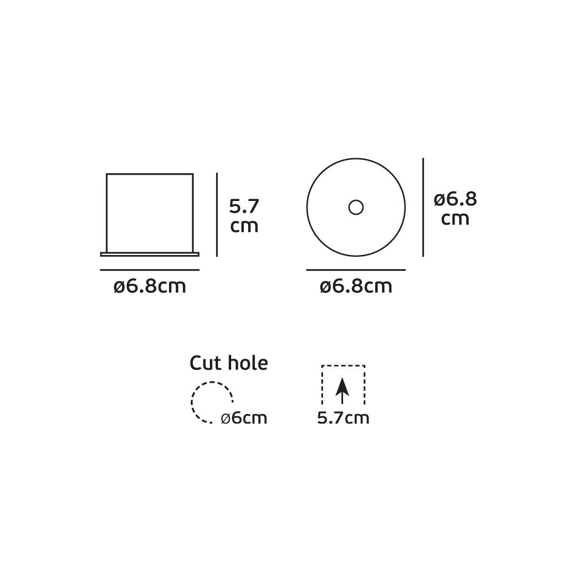 VK Light Habi LED zapustené svietidlo
