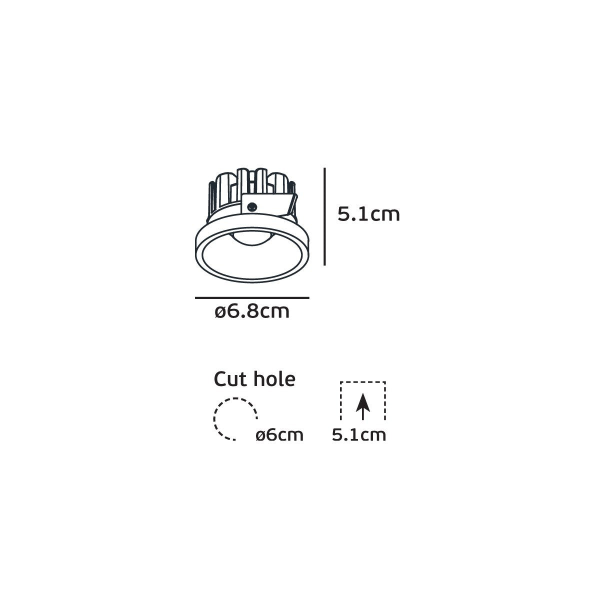 VK Light Poc LED zapustiteľné svietidlo IP44