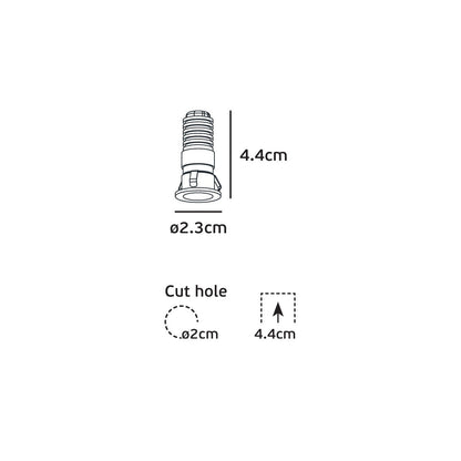 VK Light Smol LED zapustené miniatúrne svietidlo